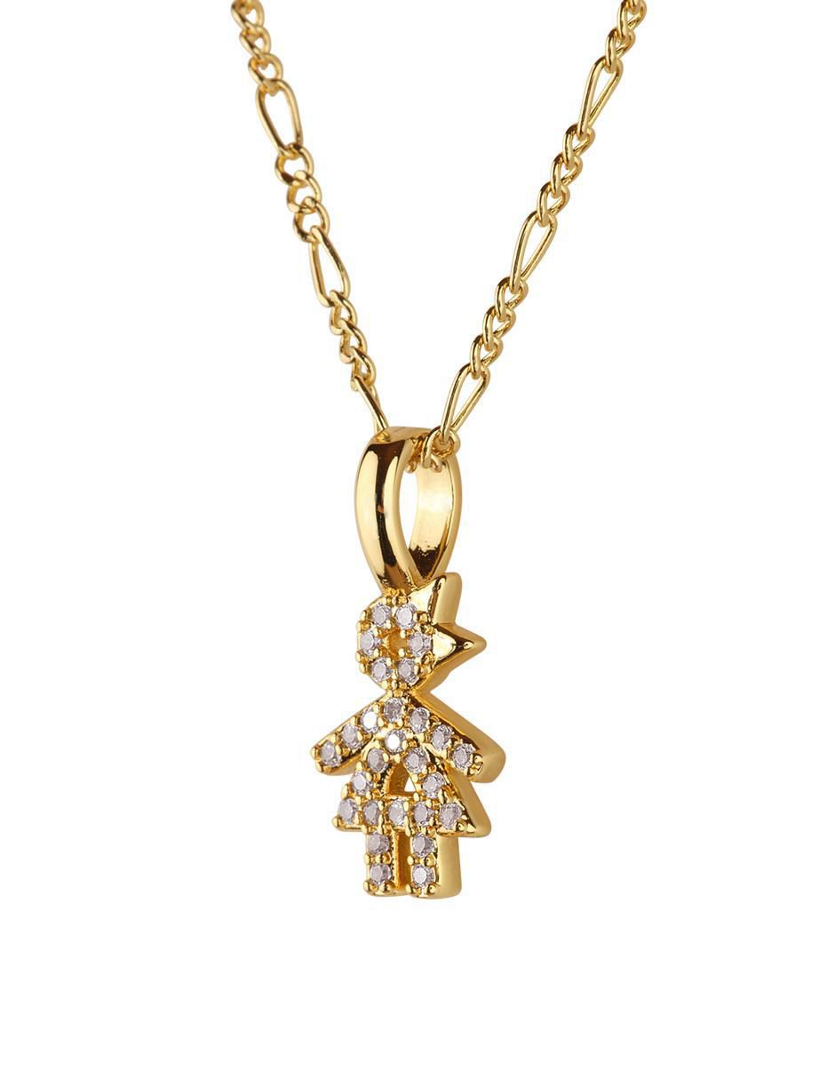 Collar de niña Darcy de baño de oro 14 K 3