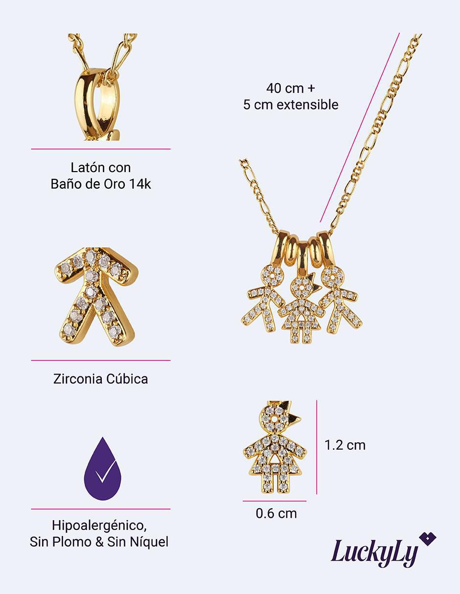 Collar de niño Darcy de baño de oro 14 K 6