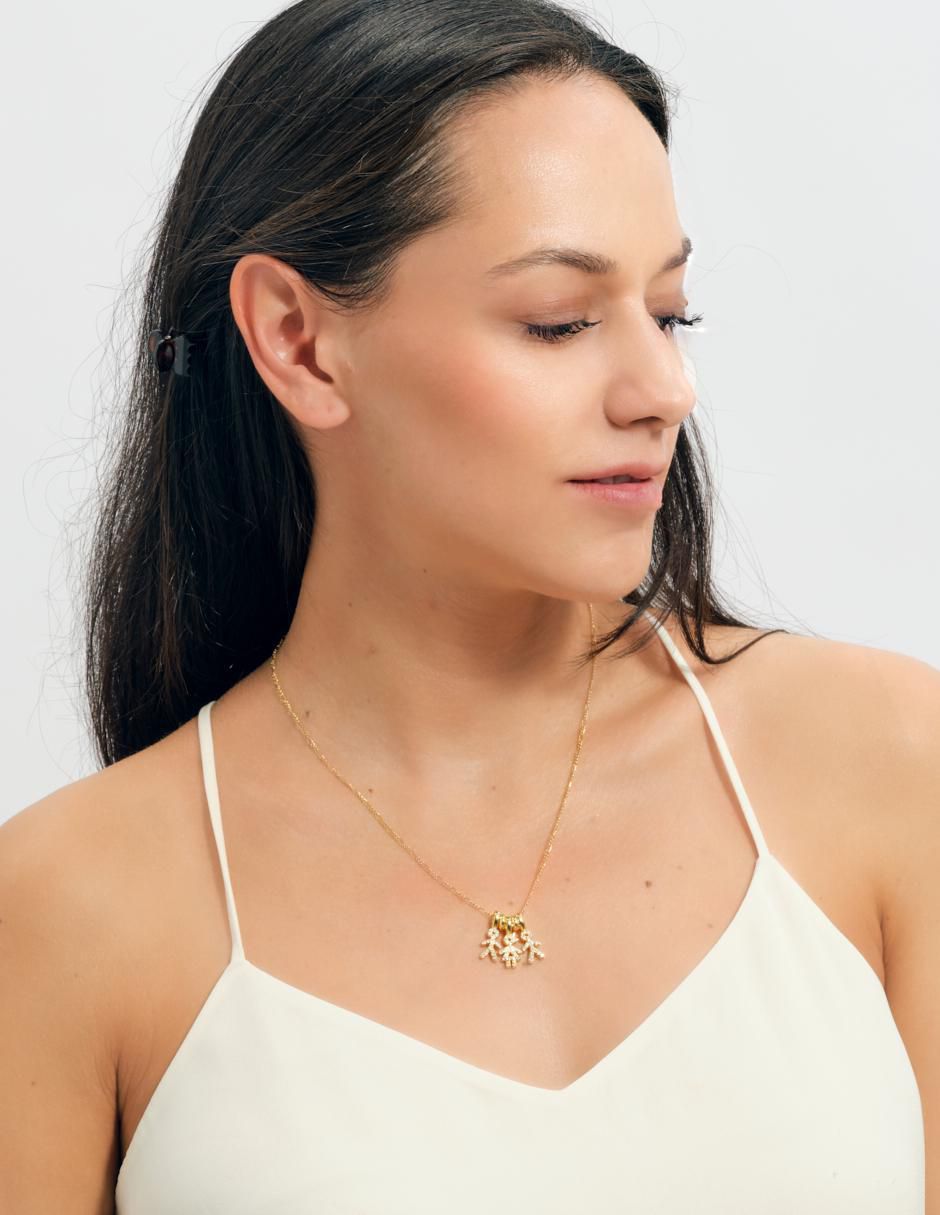 Collar de niño Darcy de baño de oro 14 K 4