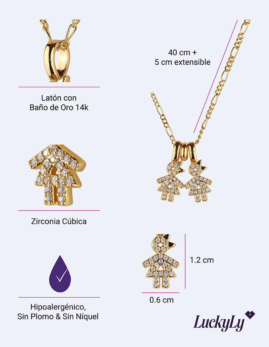 Collar de niña Darcy de baño de oro 14 K 6