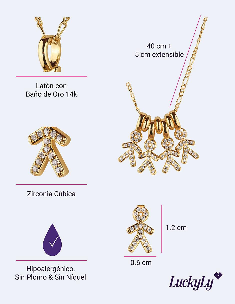 Collar de niño Darcy de baño de oro 14 K 6