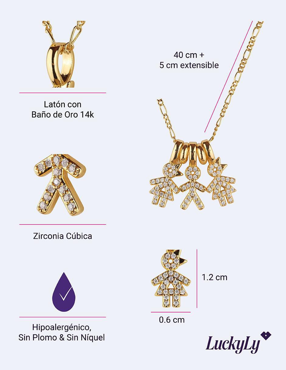 Collar de niño Darcy de baño de oro 14 K 6