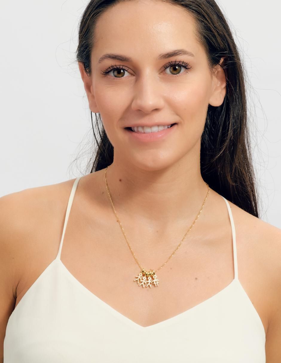 Collar de niño Darcy de baño de oro 14 K 4