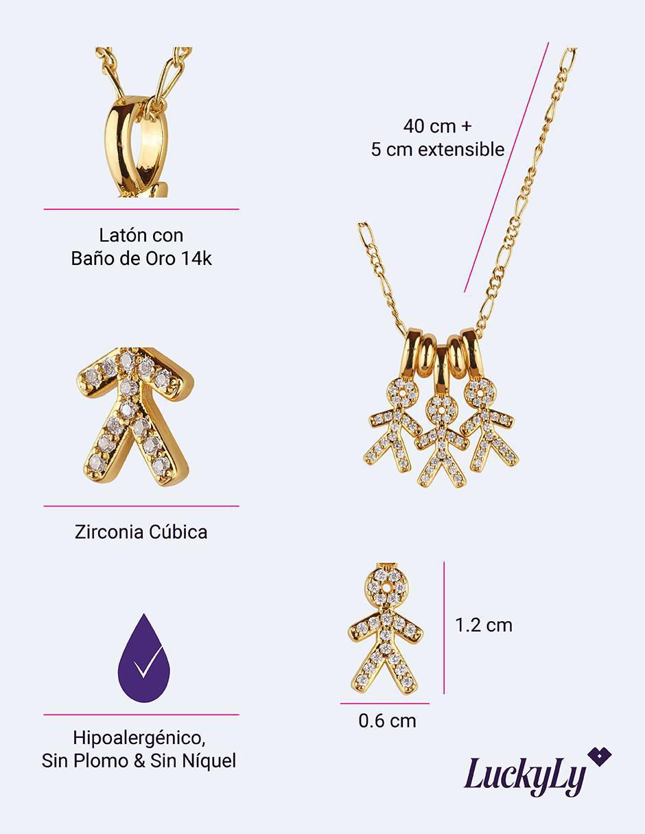 Collar de niño Darcy de baño de oro 14 K 6