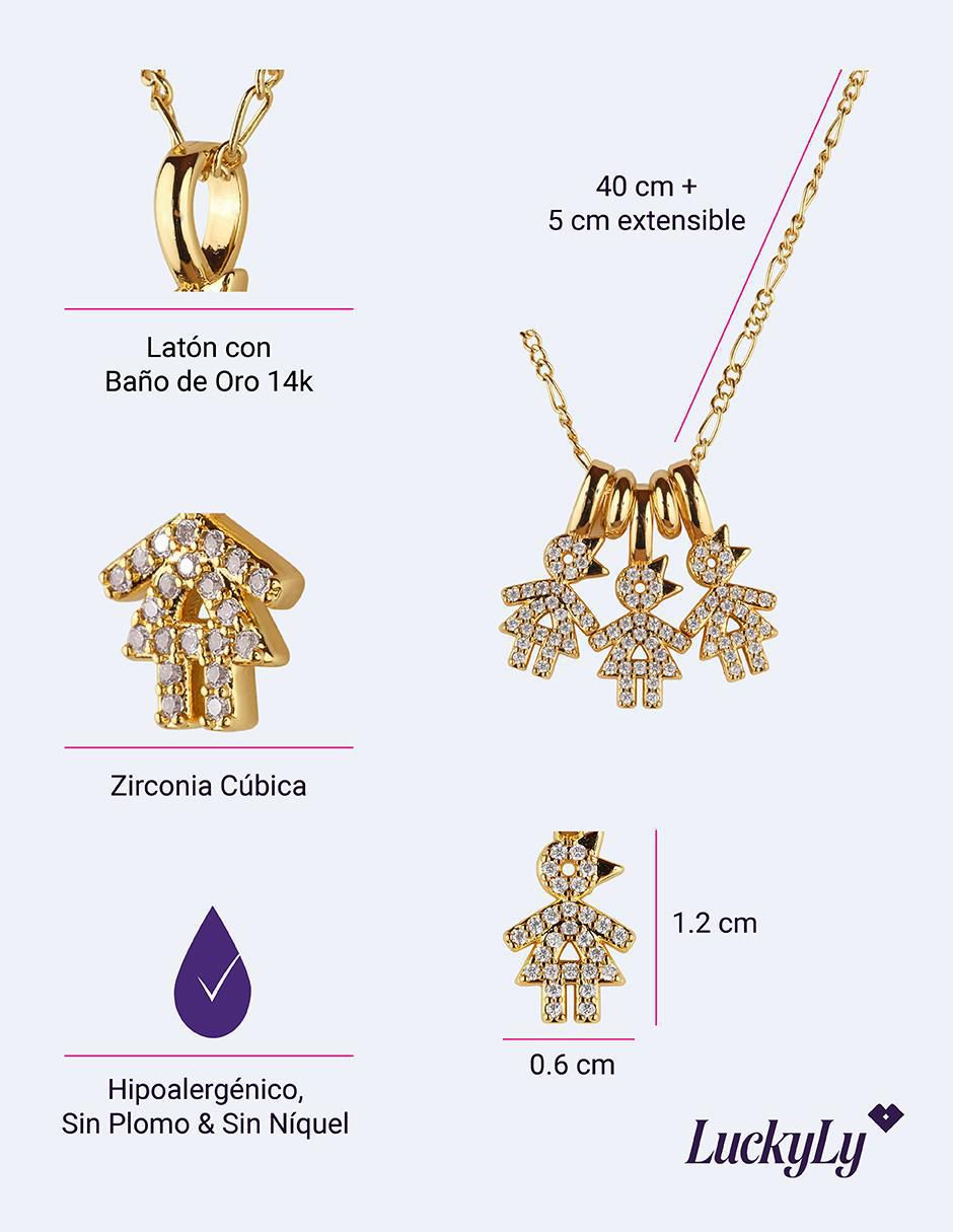 Collar de niña Darcy de baño de oro 14 K 6