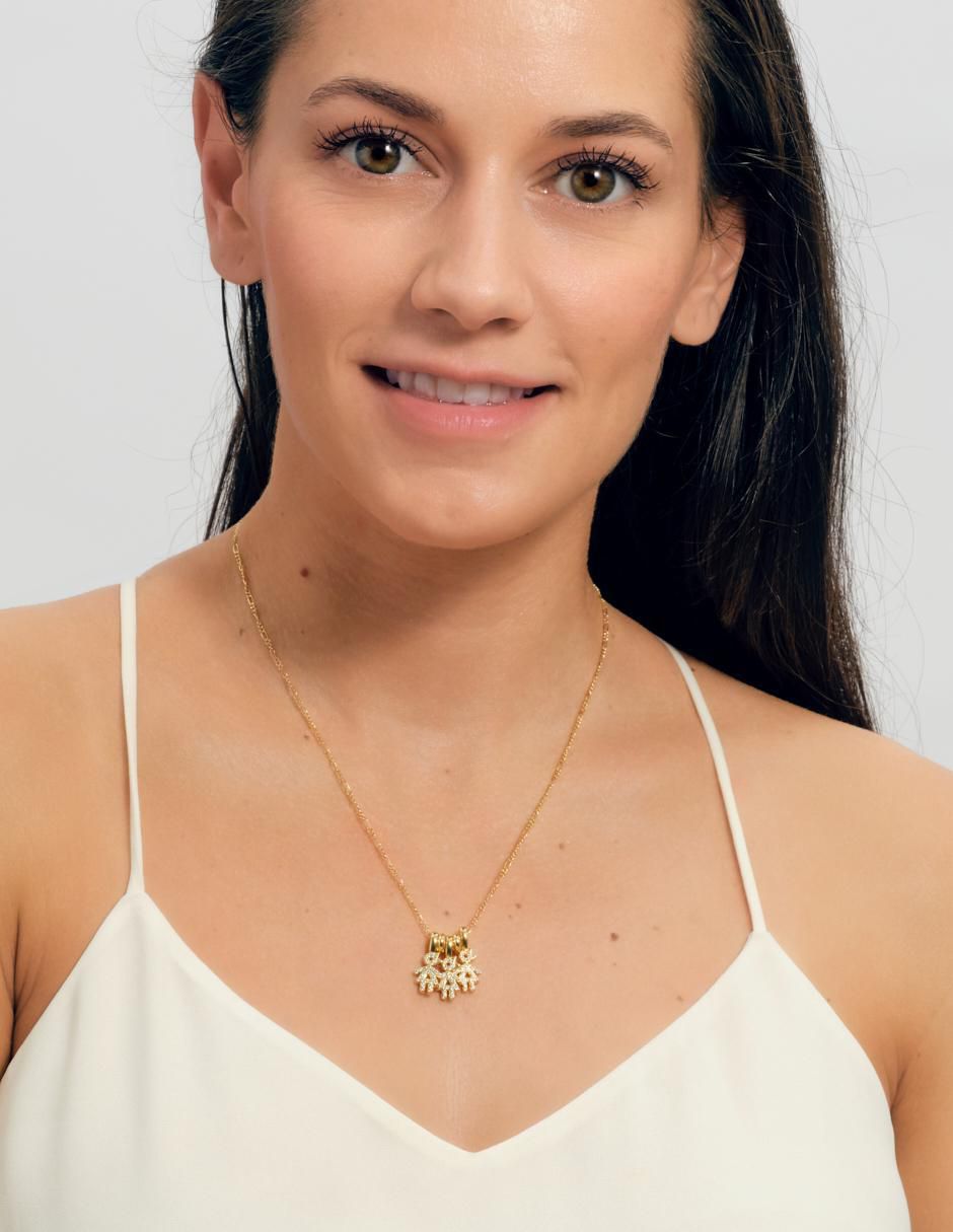 Collar de niña Darcy de baño de oro 14 K 4