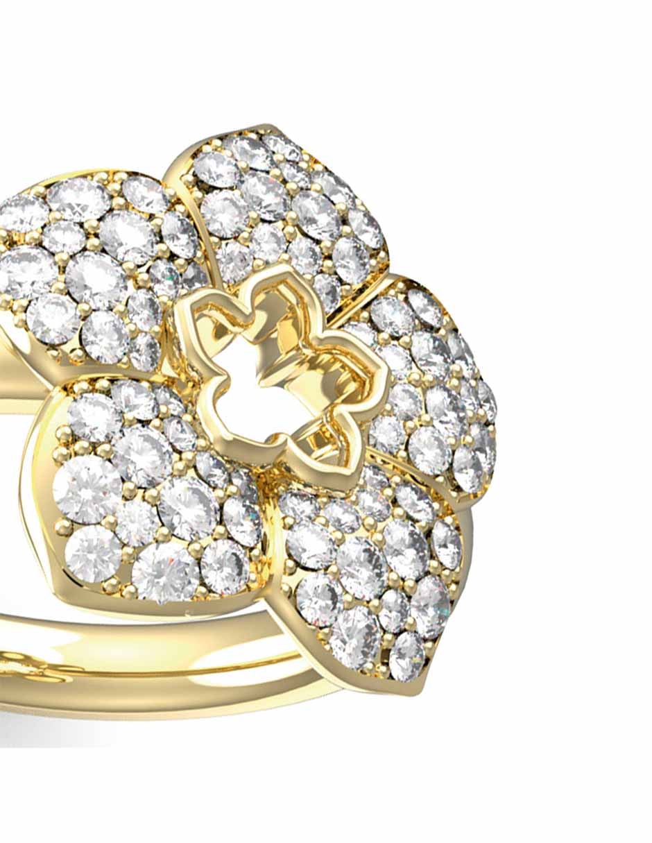 Anillo de flor Shining Winter circonita brillante 2