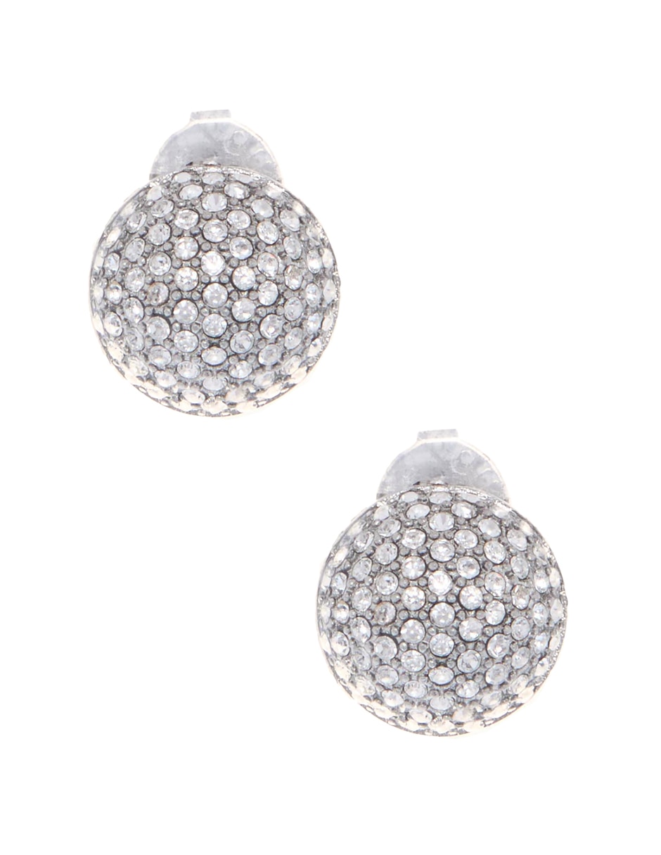 Broqueles redondos Calypso con acabado pavé circonita Broqueles redondos Calypso con acabado pavé circonita