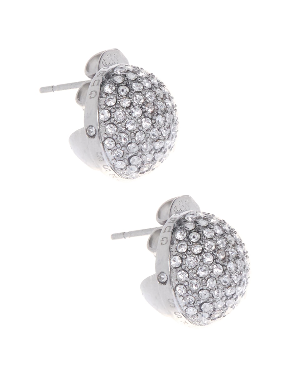 Broqueles redondos Calypso con acabado pavé circonita 2