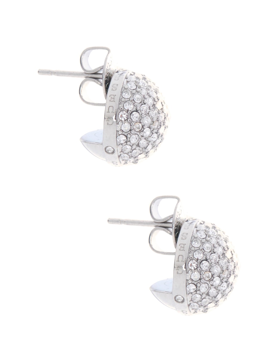 Broqueles redondos Calypso con acabado pavé circonita 3