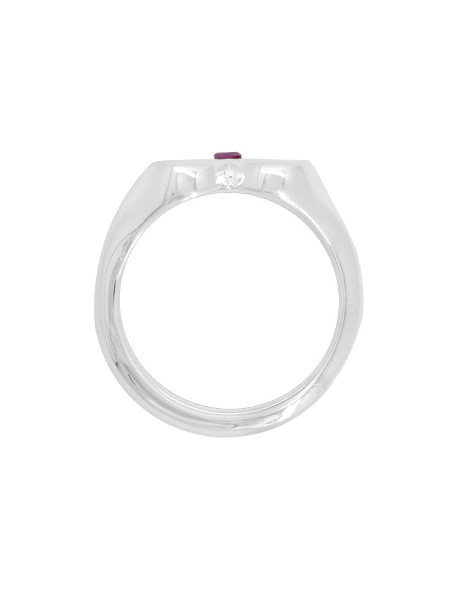 Anillo de corazón P 925 de plata zirconia