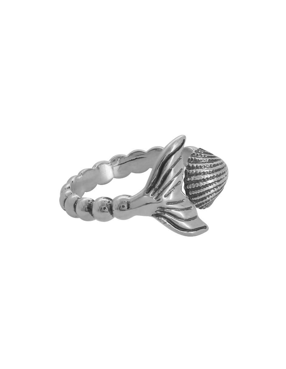 Anillo de sirena P 925 de plata brillante