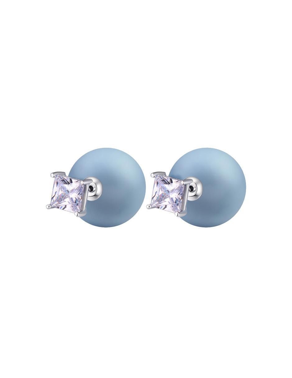 Set de aretes redondos Everyday con acabado mate cristal 2