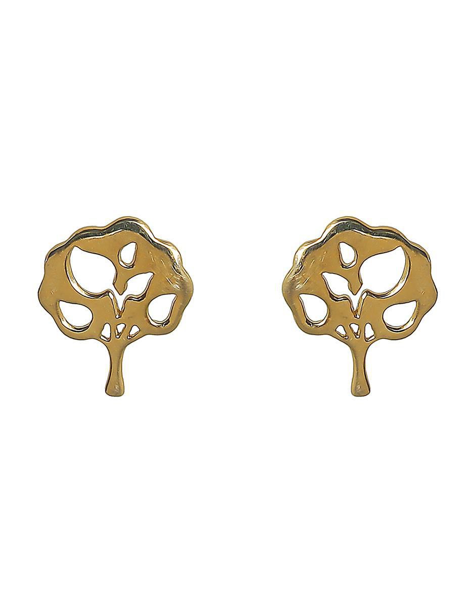Aretes de árbol de plata P 925 con acabado chapa de oro Aretes de árbol de plata P 925 con acabado chapa de oro
