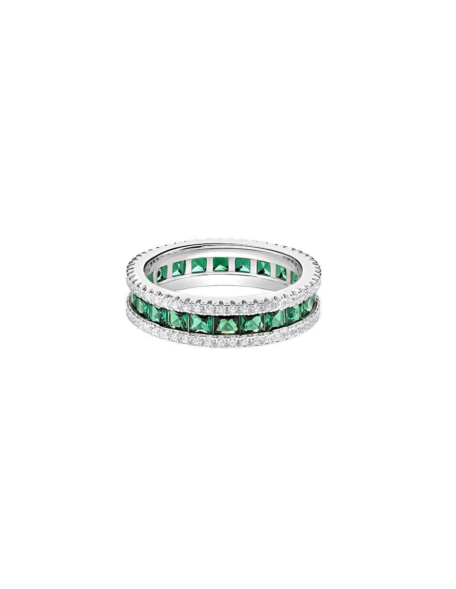 Anillo P 925 de plata esmeralda 1