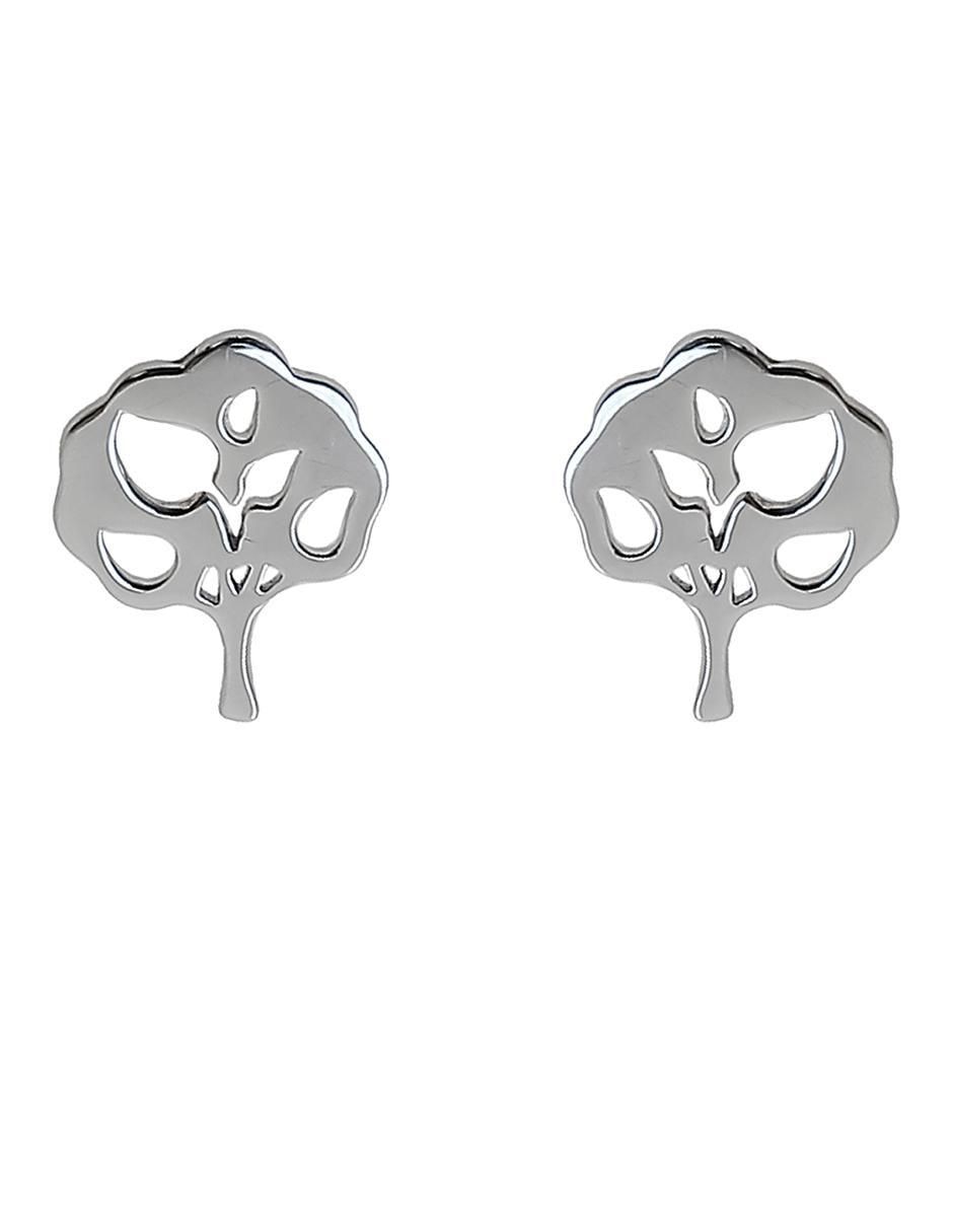 Aretes de árbol de plata P 925 con acabado baño rodio Aretes de árbol de plata P 925 con acabado baño rodio