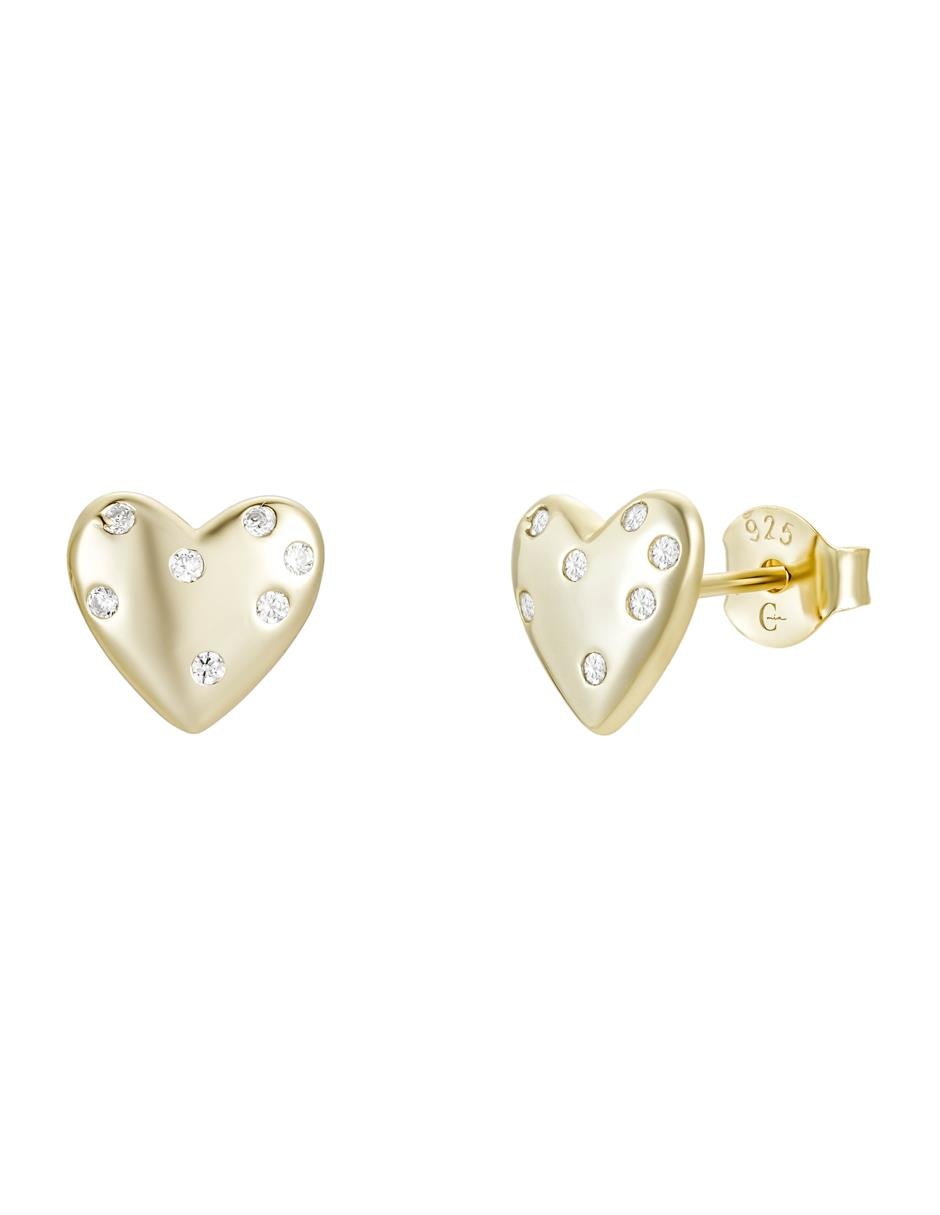 Set collar y aretes Corazones de plata P 925 zirconia 3