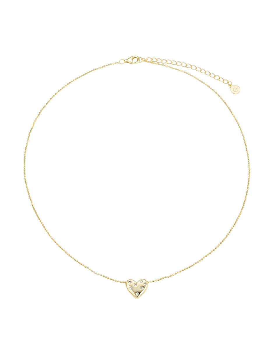 Set collar y aretes Corazones de plata P 925 zirconia 4