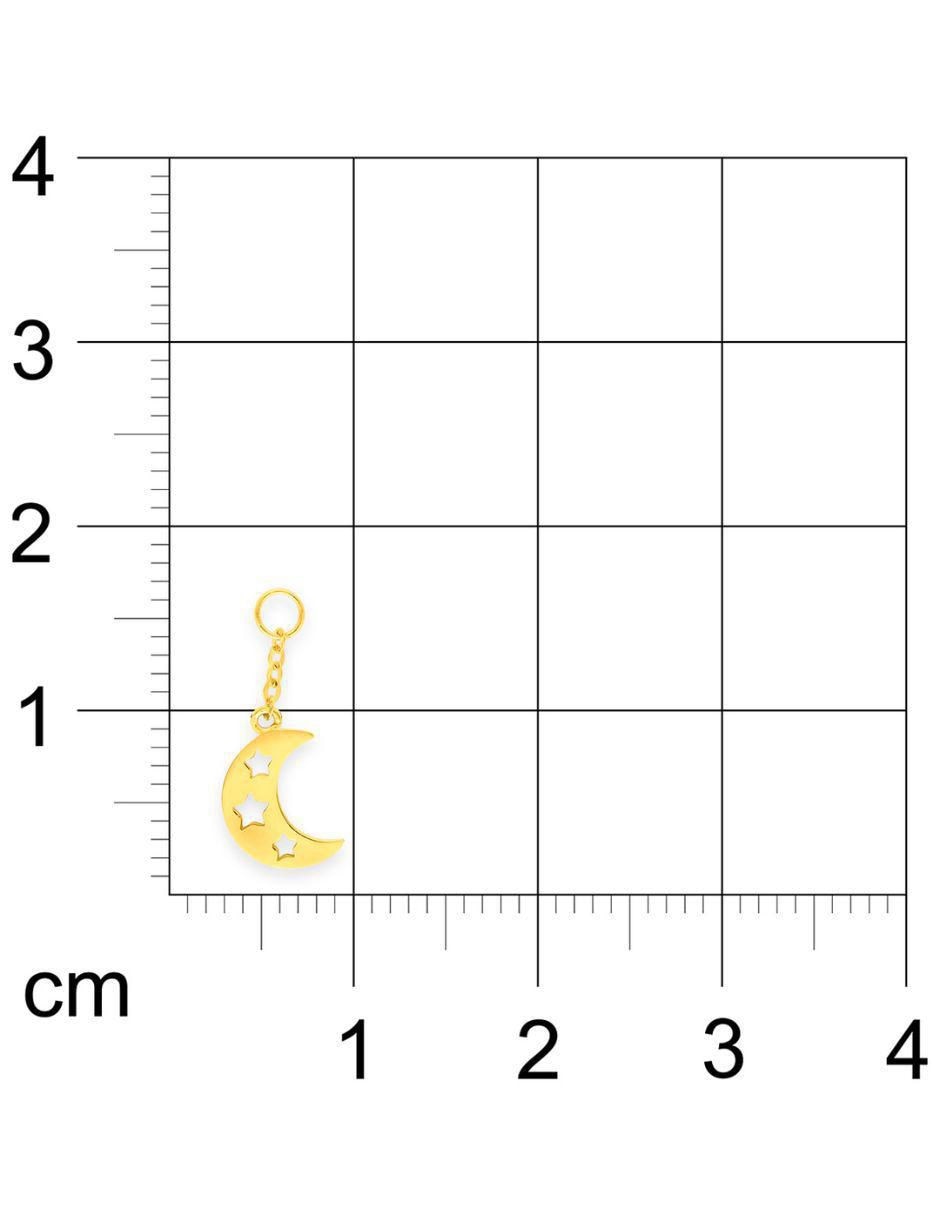Charm de luna de oro amarillo 14 K 3