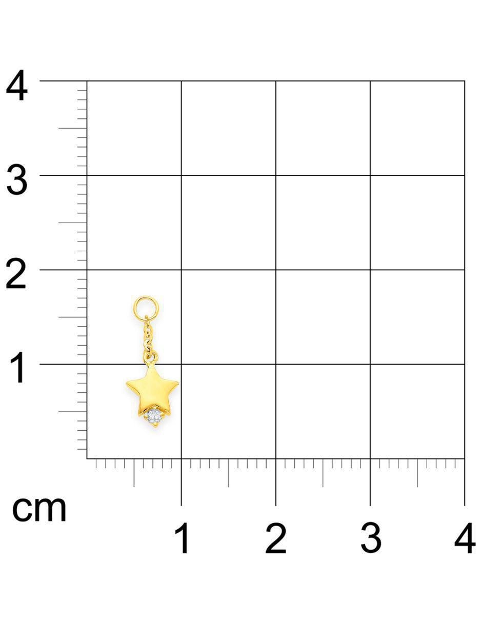 Charm de estrella de oro amarillo 14 K 3