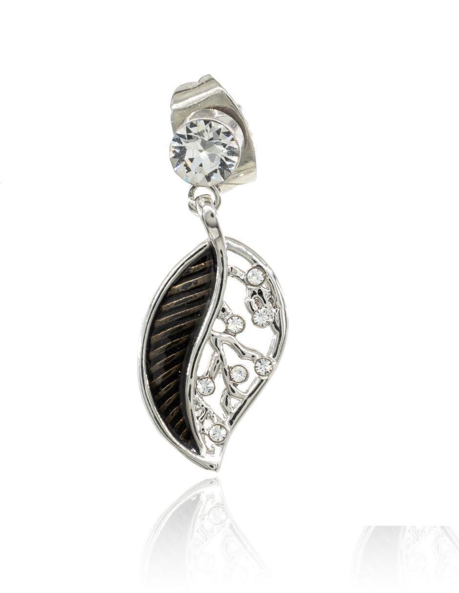 Aretes de hoja con acabado brillante 2