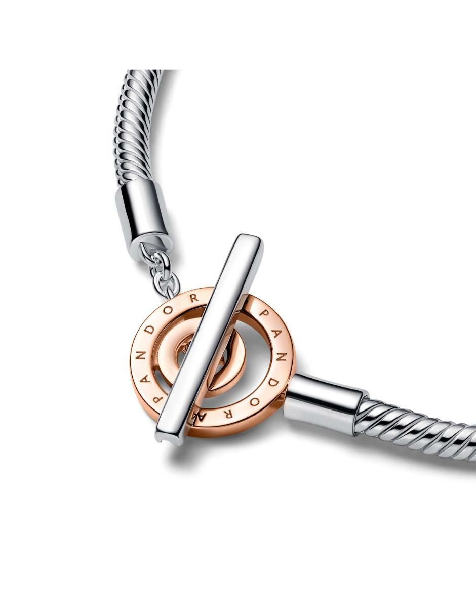 Pulsera de plata P 925 con acabado baño de oro rosa 2