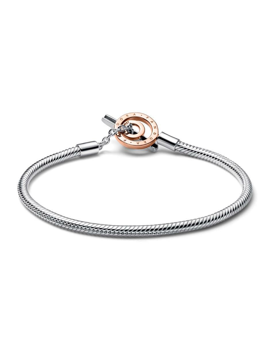 Pulsera de plata P 925 con acabado baño de oro rosa 3