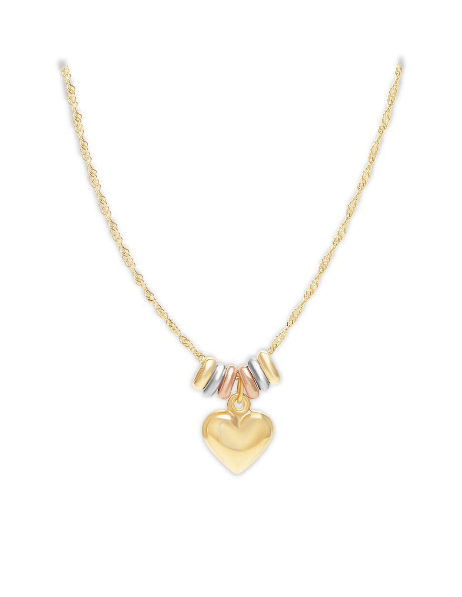Colgante Y Dije de corazón de oro florentino 14 K