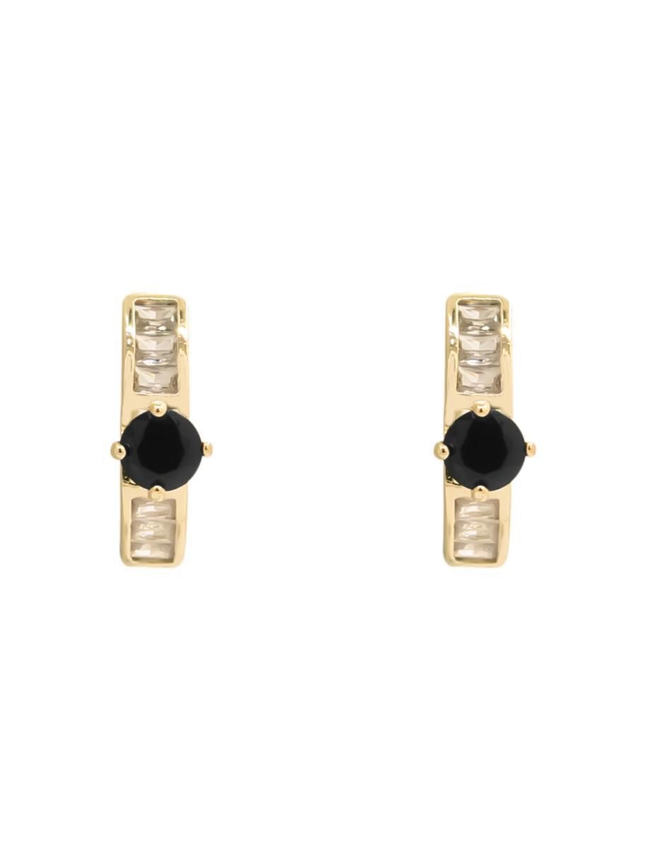 Aretes circulares con acabado pavé zirconia Aretes circulares con acabado pavé zirconia