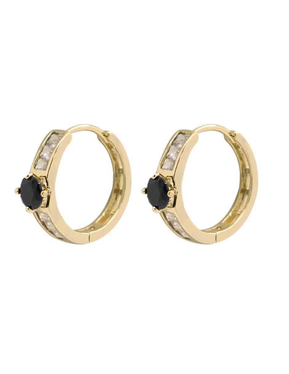 Aretes circulares con acabado pavé zirconia 2
