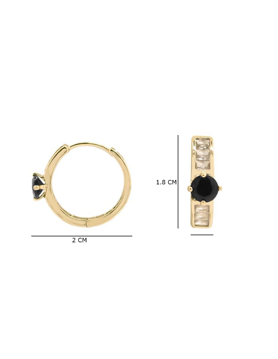 Aretes circulares con acabado pavé zirconia 3
