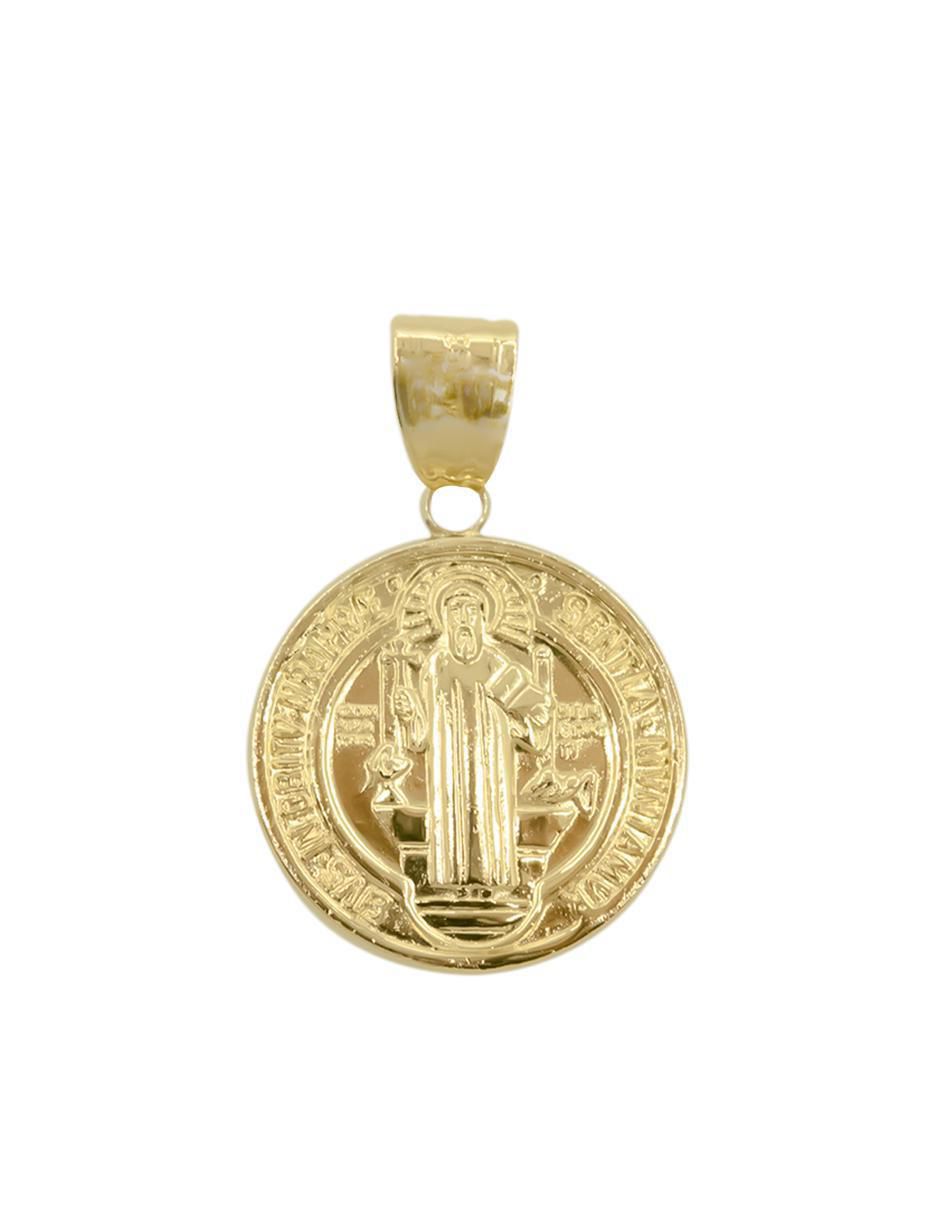 Dije circular san benito de plata P 925 Dije circular san benito de plata P 925