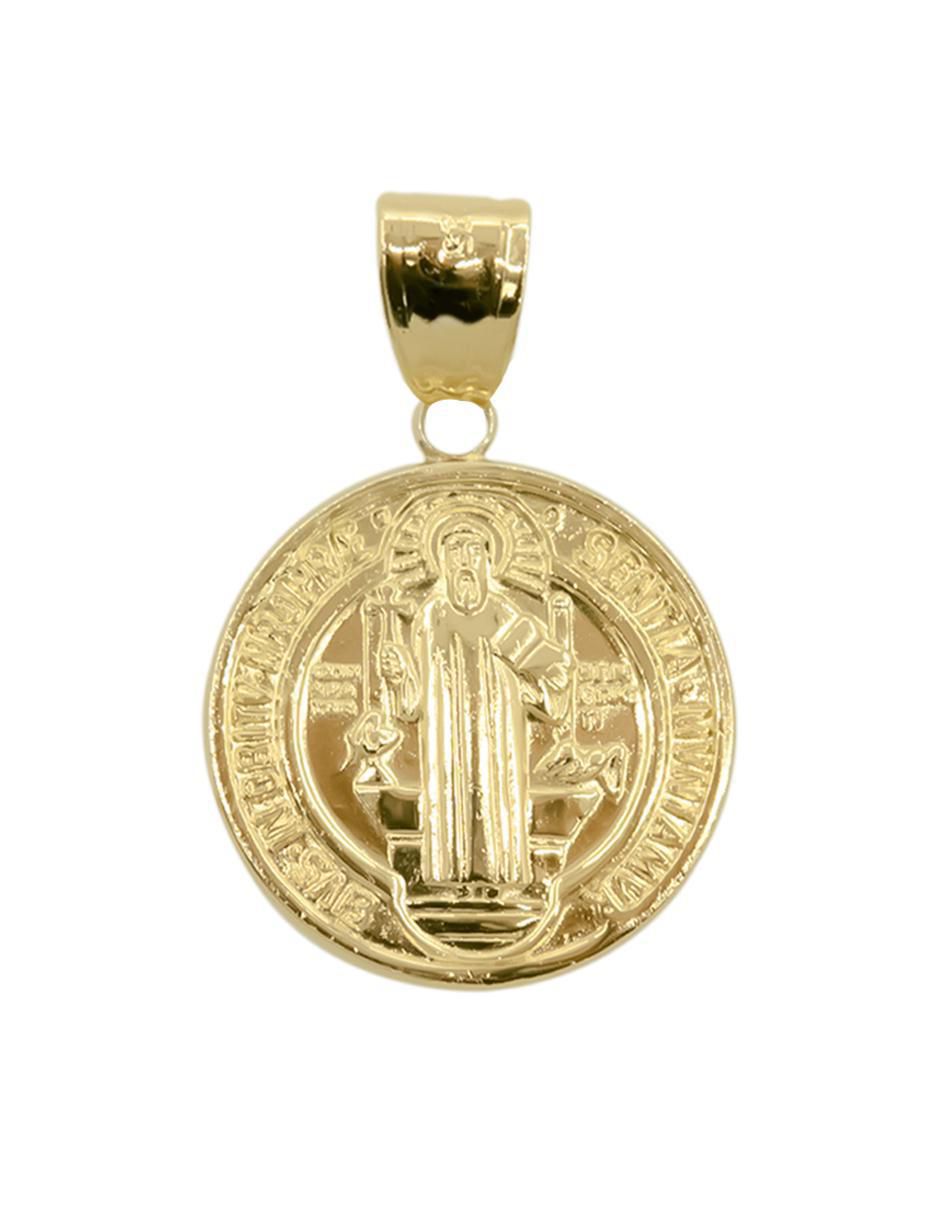 Dije circular san benito de plata P 925 Dije circular san benito de plata P 925