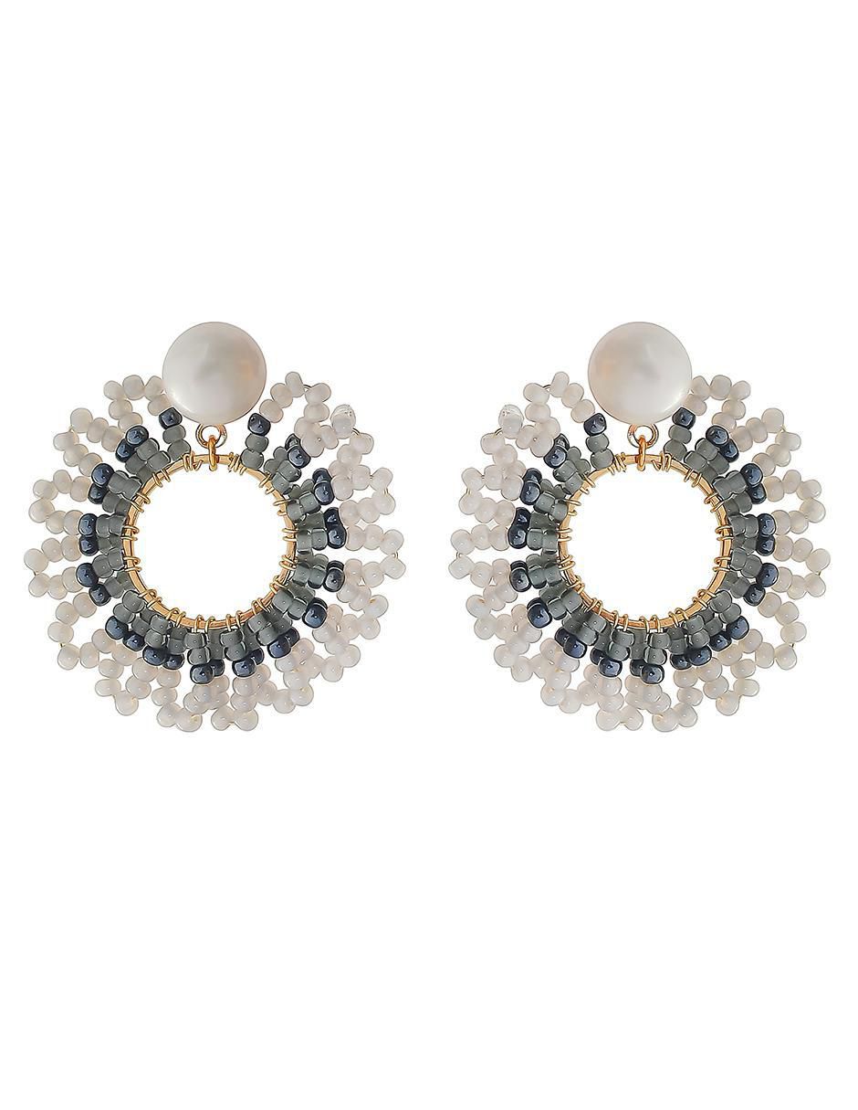 Aretes circulares perla Aretes circulares perla
