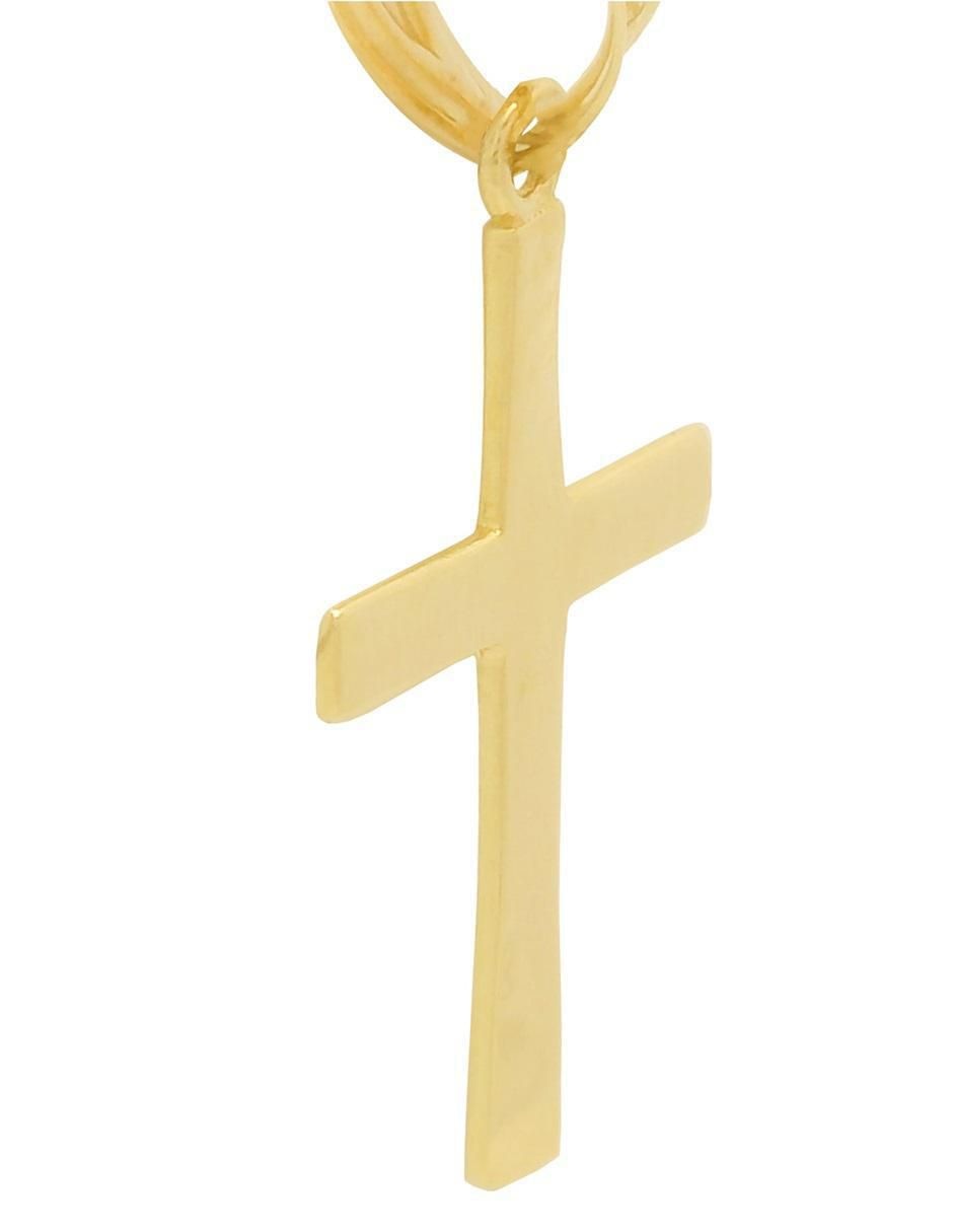 Collar con dije de cruz de oro 10 K 5