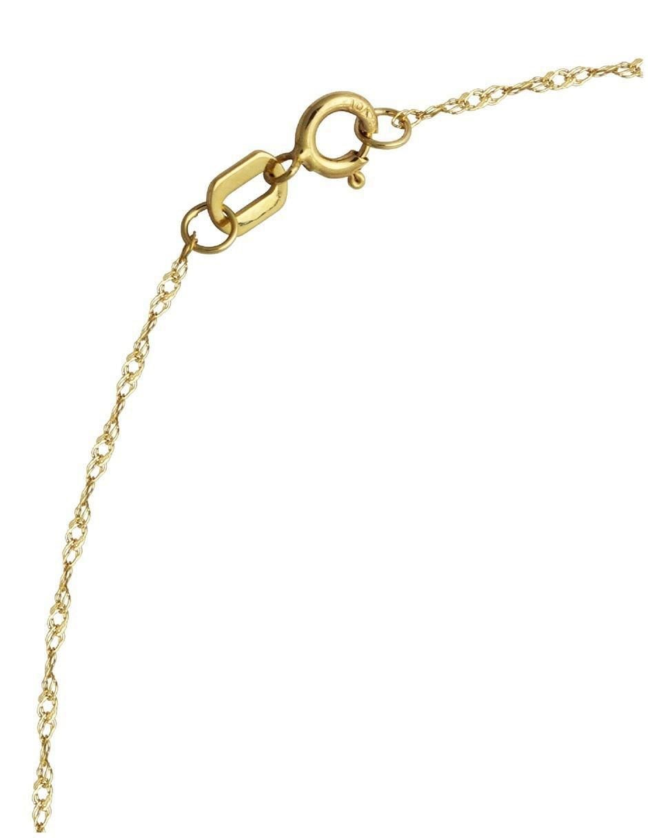 Collar con dije de cruz de oro 10 K 6