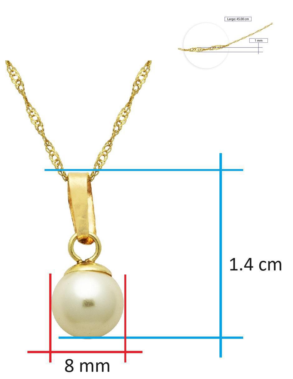 Collar con dije de oro 10 K 6