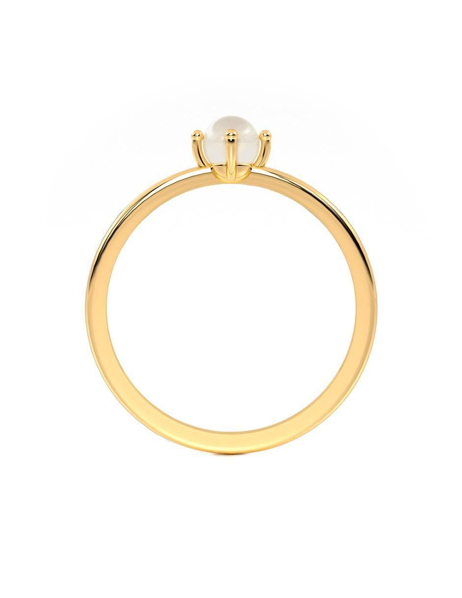 Anillo "de (si aplica)" ninguna abba joyas sin familia sin temática 10 k "de" oro perla