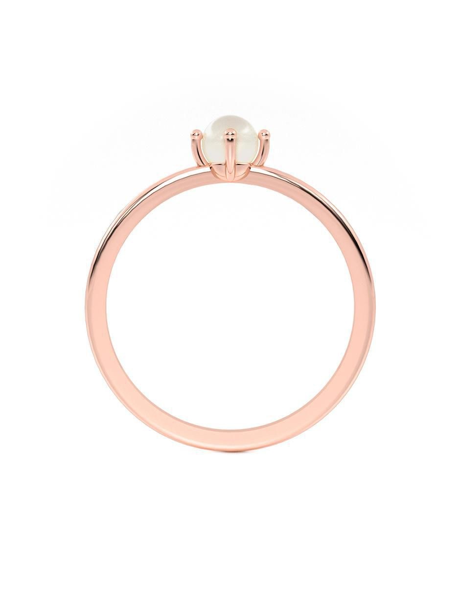 Anillo 14 k de oro perla brillante 2