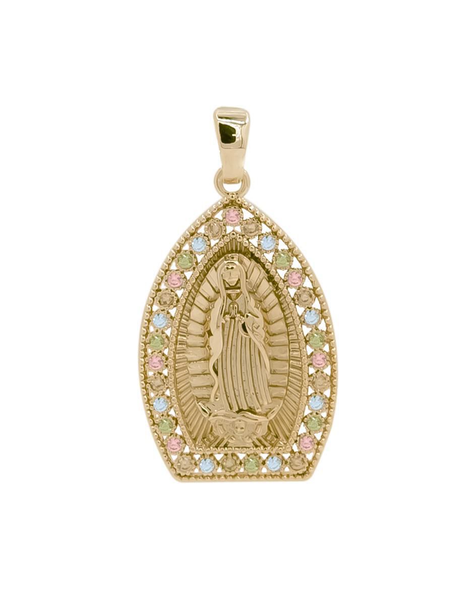Aretes y collar virgen de guadalupe zirconia 2