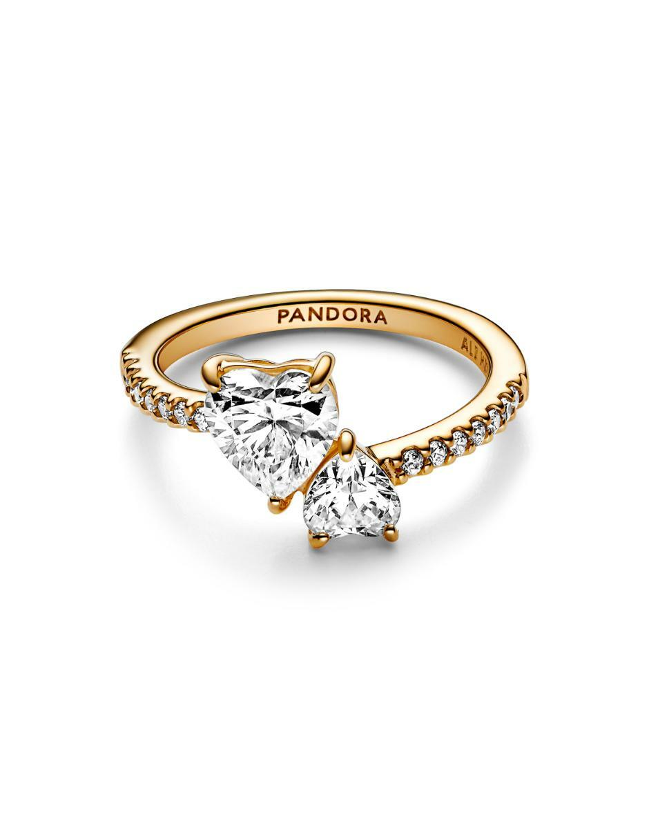 Anillo Timeless de plata P 925 zirconia cúbica con acabado baño de oro