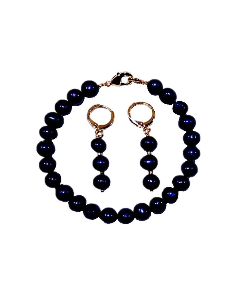 Set pulsera 14 K con acabado liso