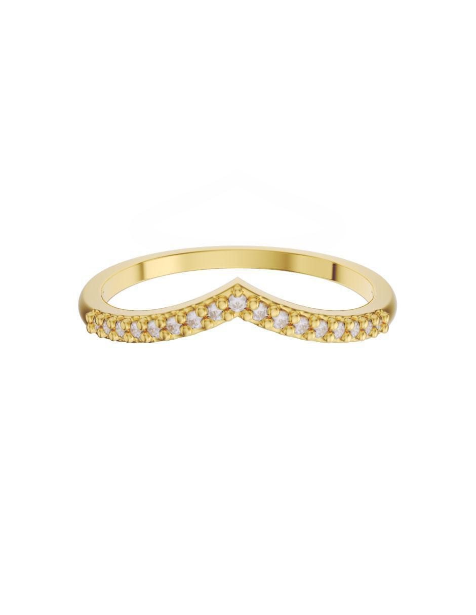 Churumbela de Oro 14 K zirconia