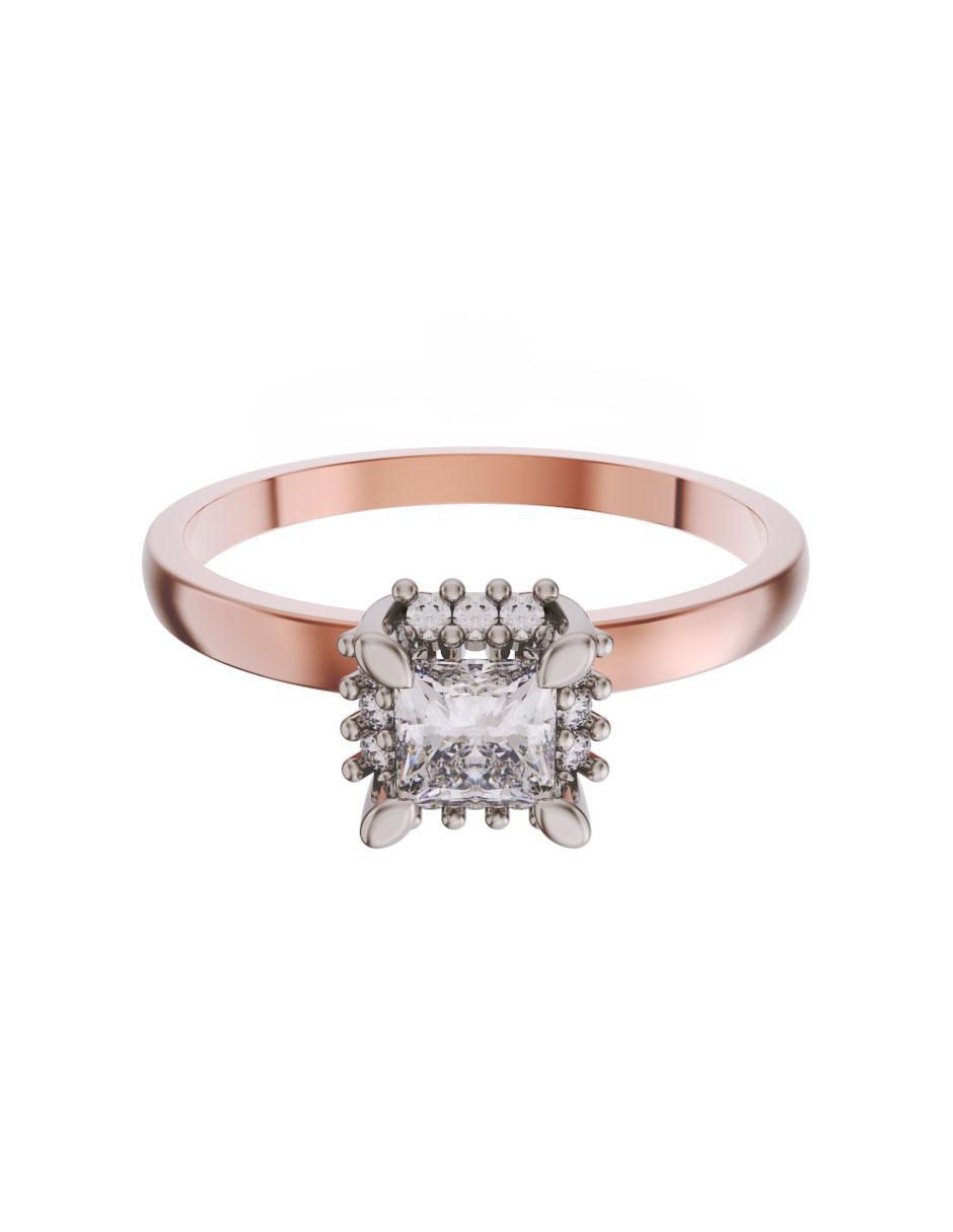 Solitario de oro 14 k zirconia Solitario de oro 14 k zirconia
