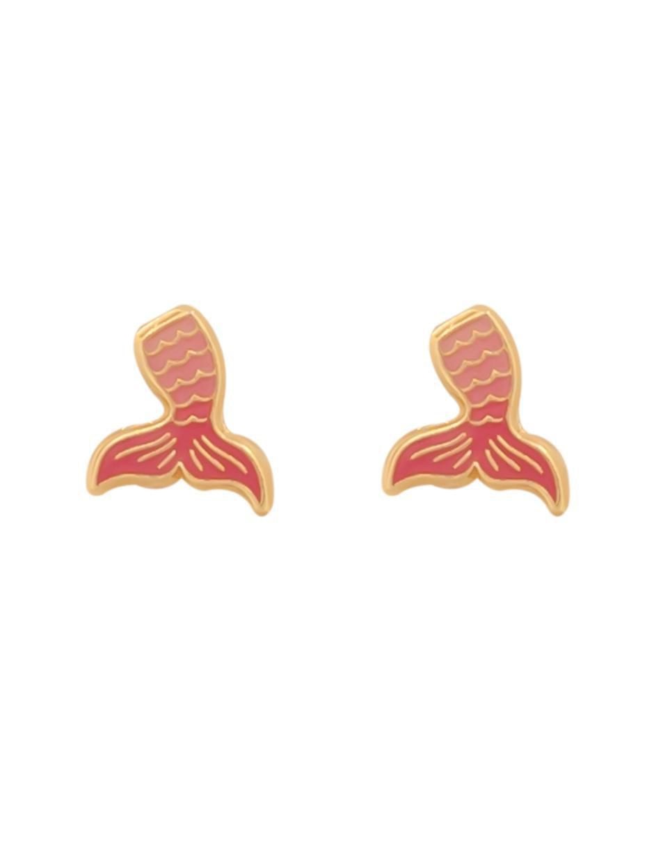Broqueles de sirena de oro con acabado brillante Broqueles de sirena de oro con acabado brillante