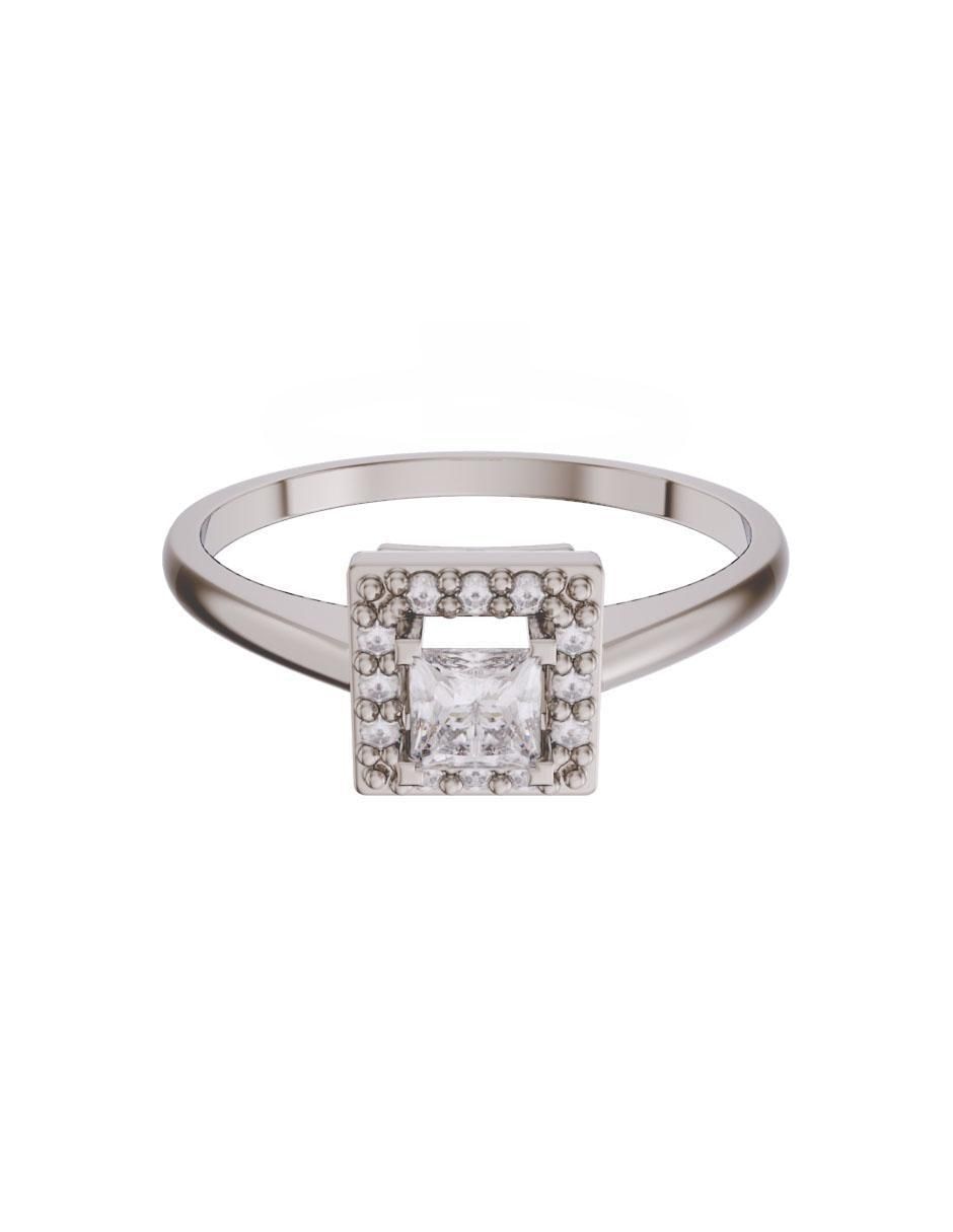Solitario de oro 14 k zirconia