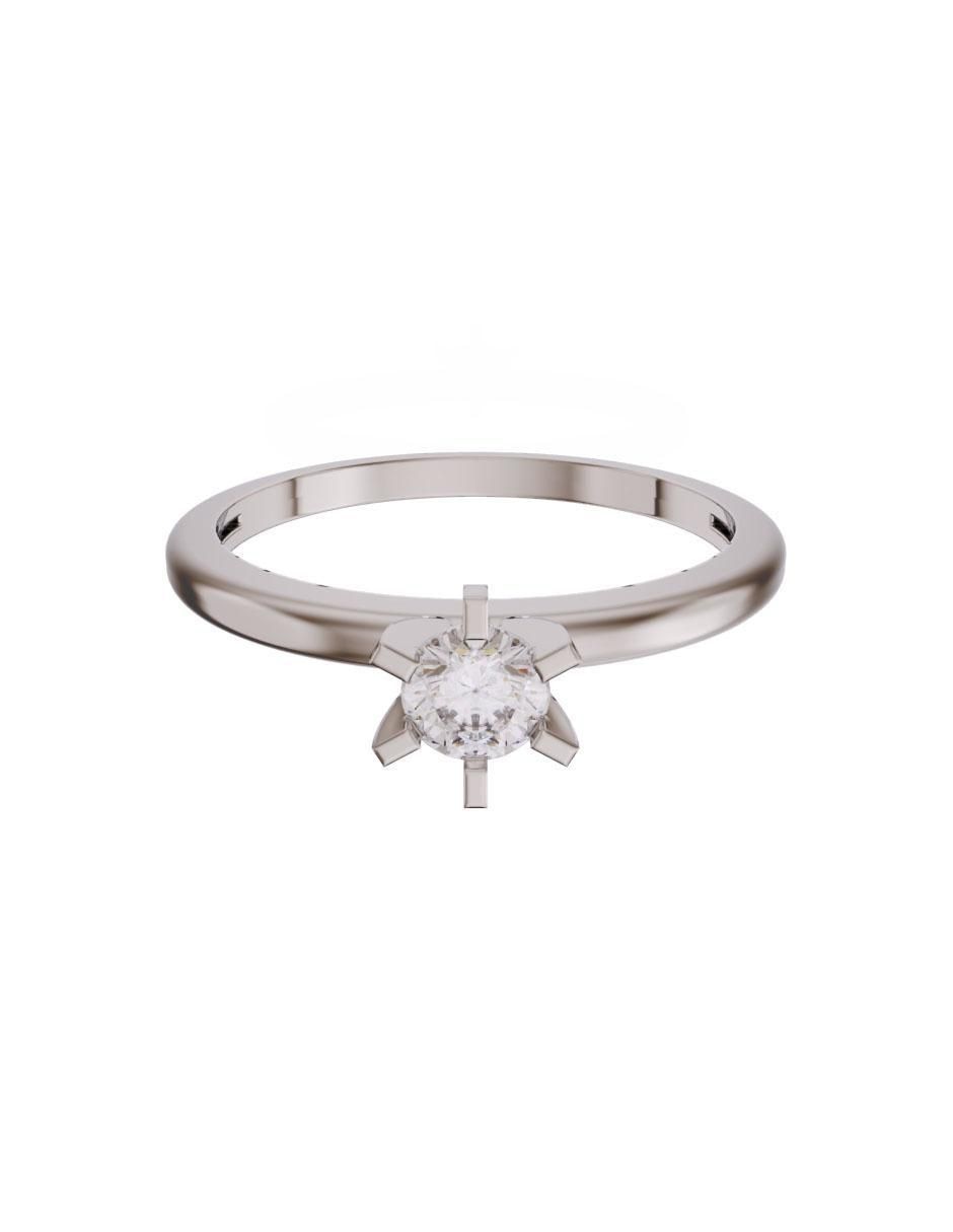 Solitario de oro 14 k zirconia