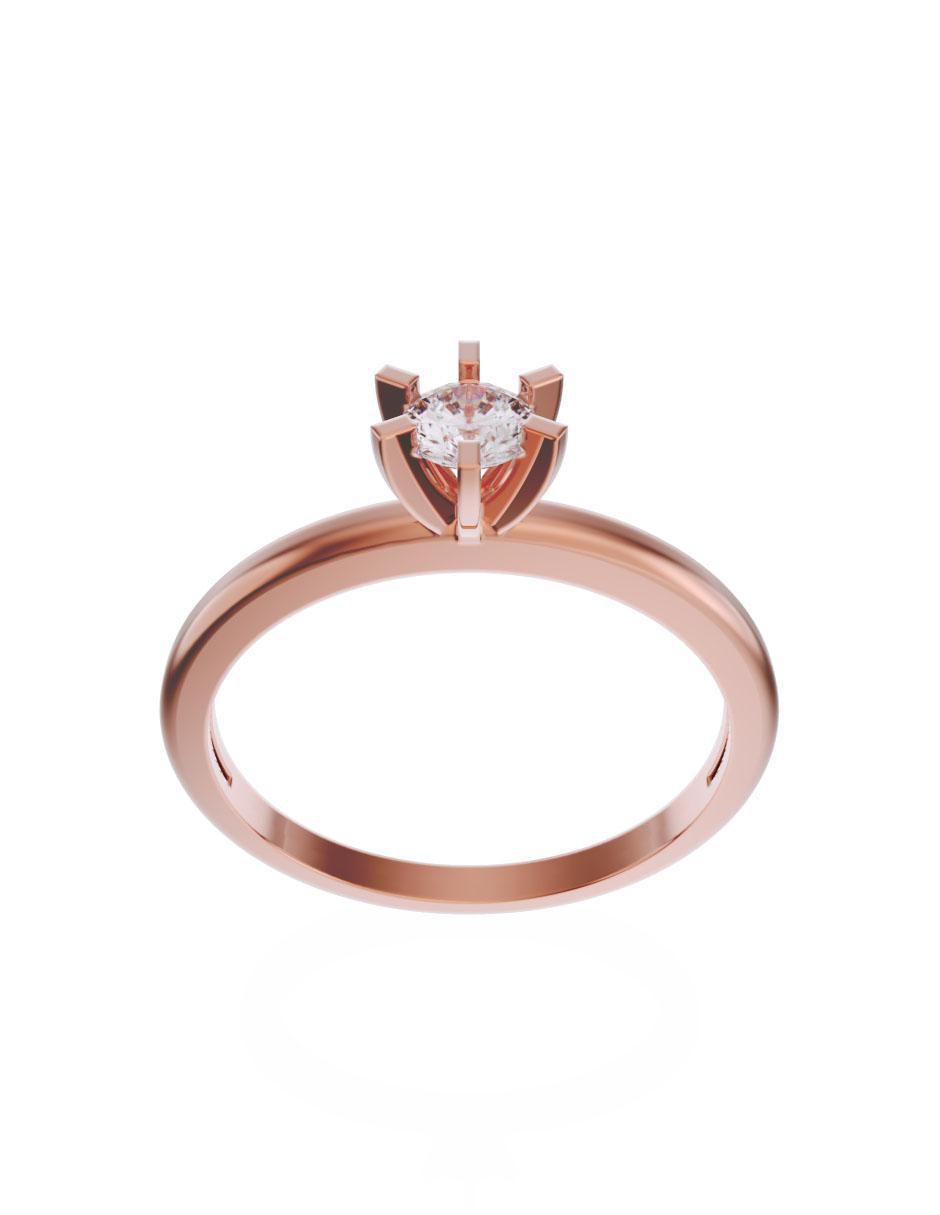 Solitario de oro 14 k zirconia 2