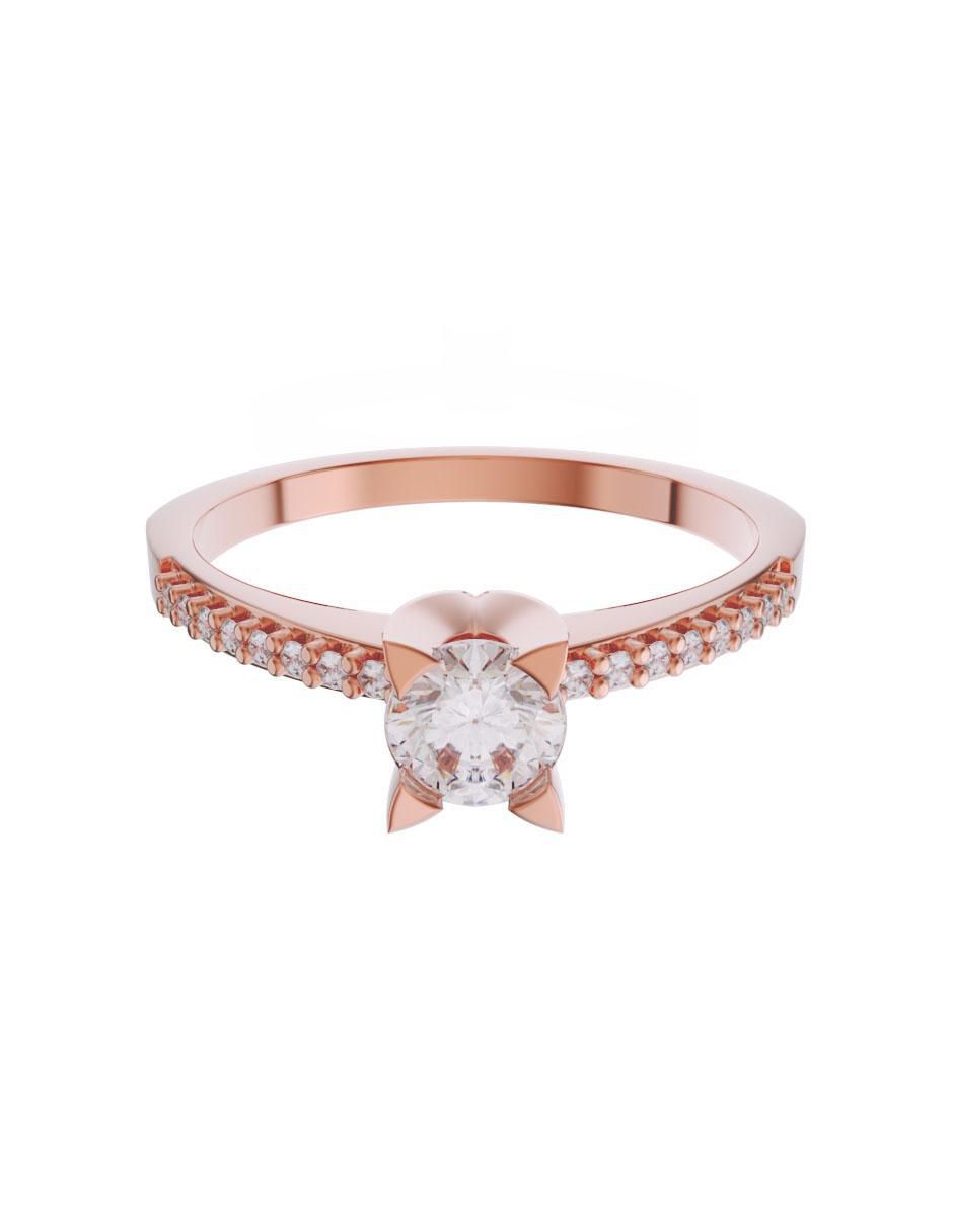Solitario de oro 14 k zirconia Solitario de oro 14 k zirconia