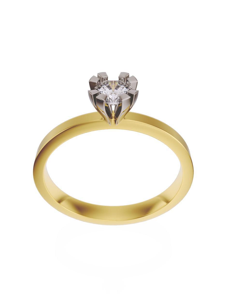Solitario "de (si aplica)" ninguna fonelli sin familia sin temática 14 k "de" oro zirconia